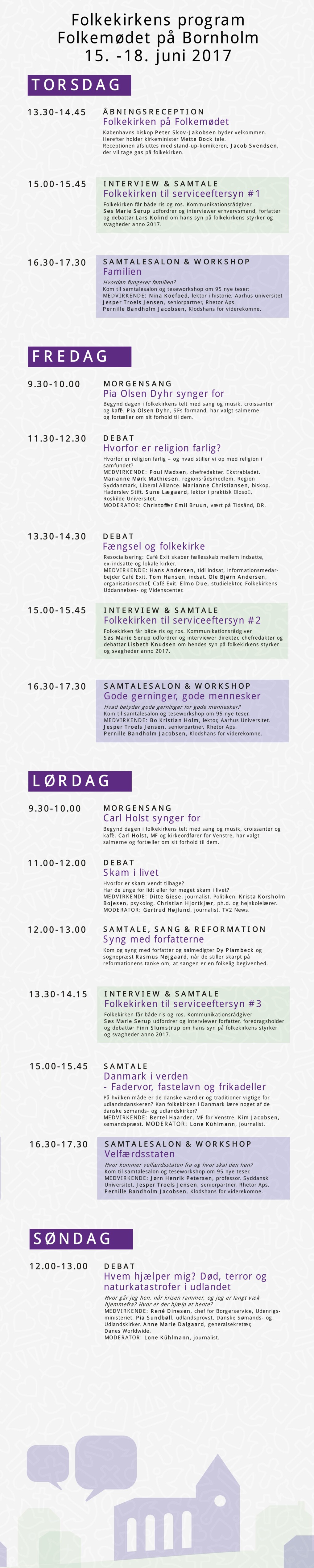 Program folkekirken på folkemødet 2017